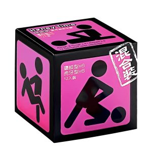 Honey Time【來自全球第一大廠】保險套 紫色_虎牙顆粒型+環紋型/12入